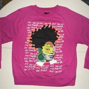 Black Lives Matter Pink Women's Sweater MEDIUM (runs big)